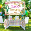 Fiesta Taco Twosday Birthday Banner Taco Twosday 2nd Birthday Backdrop