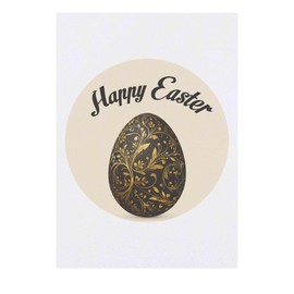 'Happy Easter with Easter Egg' Temporary Tattoo - Water Resistant, Skin-Safe, Non-Toxic Transfer (TO00084545)