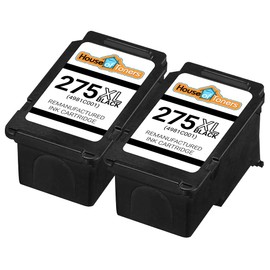 Houseoftoners Remanufactured 2-Pack for PG-275XL Black Ink Cartridges High Yield Replacement for Canon PG275XL for PIXMA TR4720, TR4722, TS3520, TS3522 (2-Black)