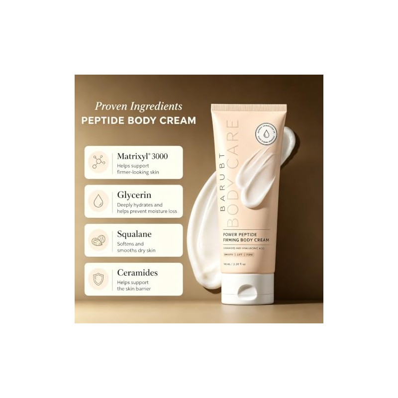 firming peptide body lotion, containing niacinamide ， smooths fine lines,
