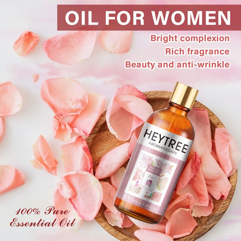 HEYTREE Rose Essential Oil 100ml Natural Rose Essential Oils Perfect