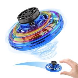 Toys for Boys Age 6, CPSYUB Hand Operated Mini Drone, Hands Free Flying Spinner Toys for Boys Age 7, 8, 9, 10, 11, 12, 13, 14, 15 Girls, Easy Indoor Outdoors Flying Toys Drone for Kids Adult (Blue)
