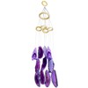 mookaitedecor Purple Agate Slices Wind Chimes for Home Garden Decoration