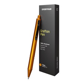 Everyman Everyman Grafton Pen, EDC Pen with Premium Gel Ink, Luxury Metal Writing, Gift for Office, Business, Executive (Full Click, Taipan)