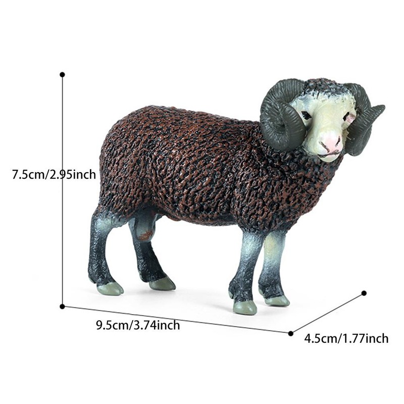 4 Pcs/Set Simulation Sheep Decoration Model Set Farm Animal Model