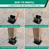 VoTwoofv Post Anchor Base,Concrete Wood Fence Post Base for 4"