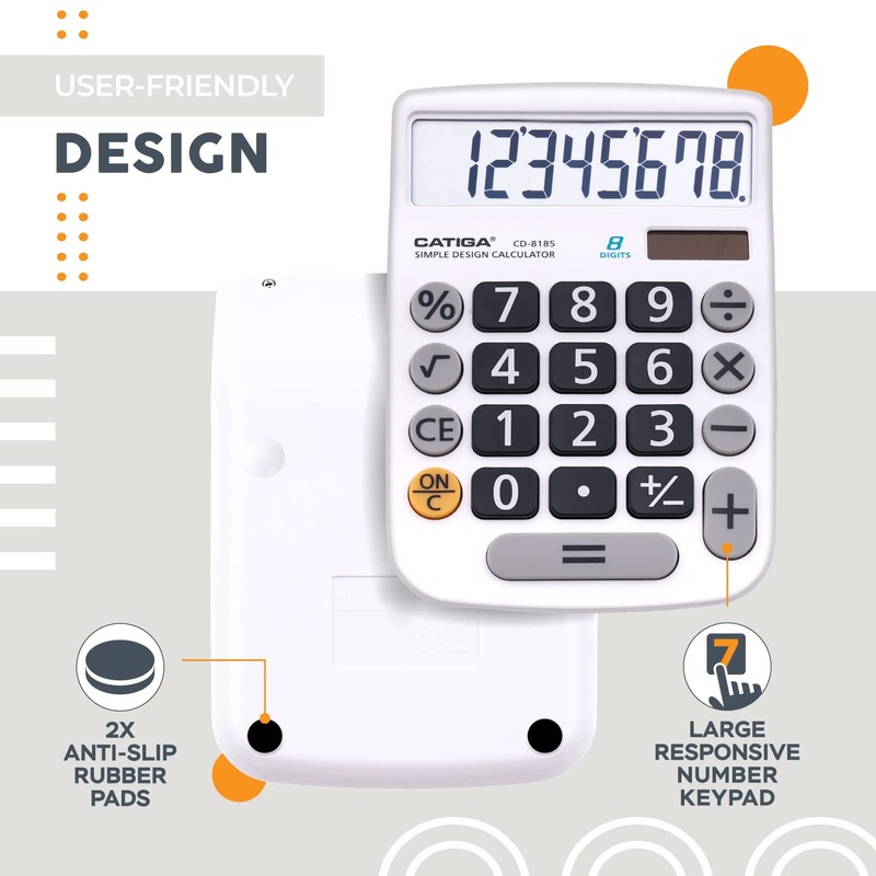 CATIGA CD-8185 Office and Home Style Calculator - 8-Digit LCD