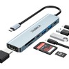 USB C Hub,7 in 1 USB C to HDMI Splitter,4K@60HZ