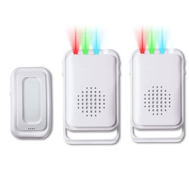 HoneTeek Motion Sensor Detector Door Chime for Business Store Entry Alert, Welcome Buzzer Monitor Doorbell Alarm for Home Elderly (1 Sensor and 2 Receiver)