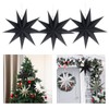 Sunbeauty Paper Star Decorations, Set of 3, Foldable Stars, Christmas