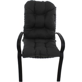 College Covers Everything Comfy Indoor/Outdoor Adirondack Patio Seat Cushion, 49" x 20" x 3", Black