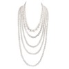 Beetoo - abalorio blancas de múltiples capas, collares de perlas