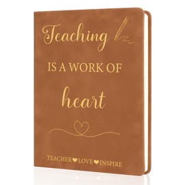 Teacher Gifts Notebook Back to School Teacher Gifts Supplies for Classroom Leather Journal Notepad Diary Appreciation Gift for Birthday Retirement Women Presents Hardcover College Notes Brown