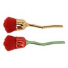 2pcs Rose Shape Nail Brush Dust Removal Thickened Die Cast