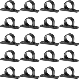 Koei Kasei Resin Saddle Band 27.2mm 20A Erector Pipe Fixing Hardware Joint Wall Fastener Black 20 pieces KFBS01-0305