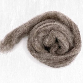 Revolution Fibers Carded Corriedale Wool Sliver - Furry Friends | 100% Natural 29 Micron Bulky Wool | Perfect for 3D Needle Felting, and Wet Felting (Squirrel Brown)