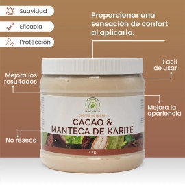 Crema De Cacao Y Manteca De Karité Anti-arrugas (1 Litro) Anti-edad
