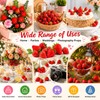BlackQuill 40Pcs Plastic Strawberry Fake Fruit Set Artificial strawberries