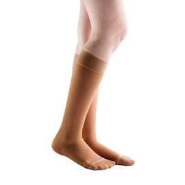 Actifi 20-30 mmHg Knee High Sheer Compression Stockings for Women, Closed Toe, Breathable Fabric - Best for Athletic Running, Cycling and Fatigue Relief - Large, Beige