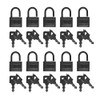 SuKeYuan 10 Pcs Mini PadlocksCute Diary Padlocks Black Small Luggage