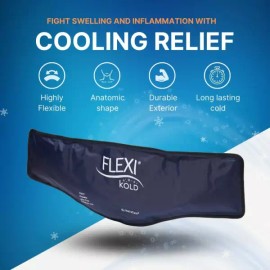 FlexiCold 플렉시콜드 젤 넥 스팩(23인치 X 8인치 5인치) - 재사용 가능한 콜드팩 압축기(목 허리 어깨 부상 무릎 발 [Neck] FlexiCold Gel Neck Pack (23 inches x 8 inches x 5 inches) - Reusable Cold Pack Compressor (Neck, Waist, Shoulder Injury, Knee, Foot)