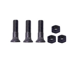 PAOSDKSUI 5/8”-11x2 1/4“ Blades Cutting Edges Plow Bolts & Nuts for Snow Plow Construction Machinery Replacement Grade 8 Dome Head 260123 Black