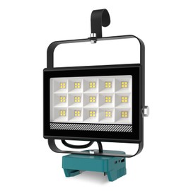 Cordless LED Work Light for Makita 18V Battery, 60W 6000LM Flood Light, Battery Light for Makita with USB & Type-C Charging and 140°Pivoting Head for Jobsite, Garage, Camping, Emergency