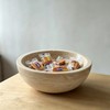 WILD WORKS Travertine Bowl, 6" Natural Stone Decorative Bowls for