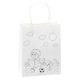 K3T 80011 Gift / Painting Bags "Football", Pack of 3, Size: Medium (HxWxD) 23 x 18 x 10 cm