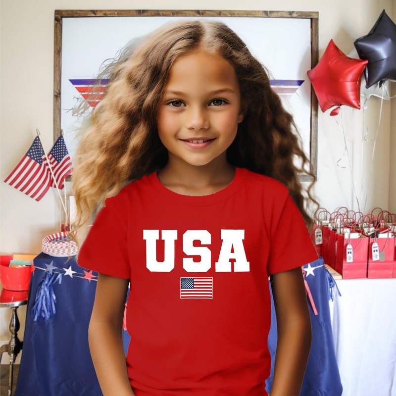 COMIZI 4th of July Shirts Toddler Boys Girls American Flag