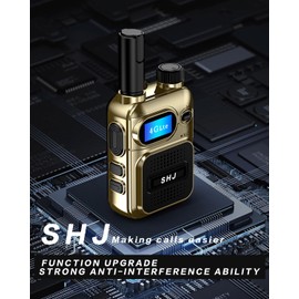 SHJ 4G PoC Radios with 1 Additional Yearly Sim Cards- Ultimate Communication Solution for Businesses and Teams walkie-Talkie Durable and White Silver (Gold)