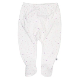 HonestBaby unisex baby 3-pack Organic Cotton Footed Harem Pants, Love Dot, 0-3 Months US