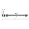 Insaga M16x 10'' J-Bolt Gate Hinge, 304 Stainless Steel J-Bolt