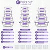 42pcs Glass Food Storage Containers with Lids Set, 21 Containers