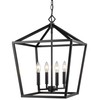 Millennium 3244-MB Transitional Four Light Pendant from Corona Collection Finish,