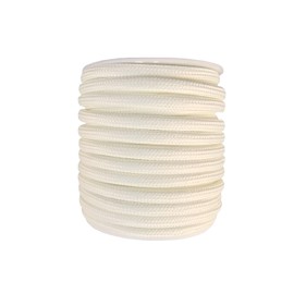 1/4 Inch Polyester Cord 10 Yards Lightweight Rope for Craft (2702 White)