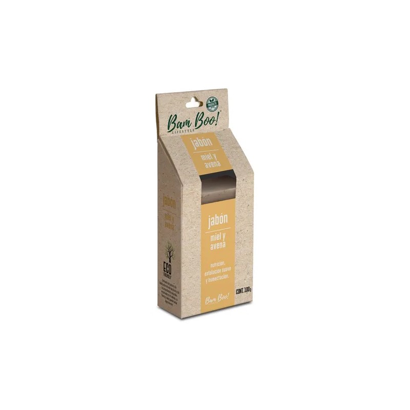 100 Pack Jabón Artesanal Natural Miel Avena 100 G Bam