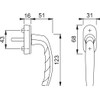 HOPPE Atlanta Secustik + VarioFit Window Handle 90° 7 x