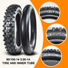 HOLATO Rear 90/100-14 3.00-14 Tire and Inner Tube for 110cc