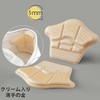LeTradeJP Heel Pad, Prevents Scrubbing and Shedding, Prevention, Size Adjustment,