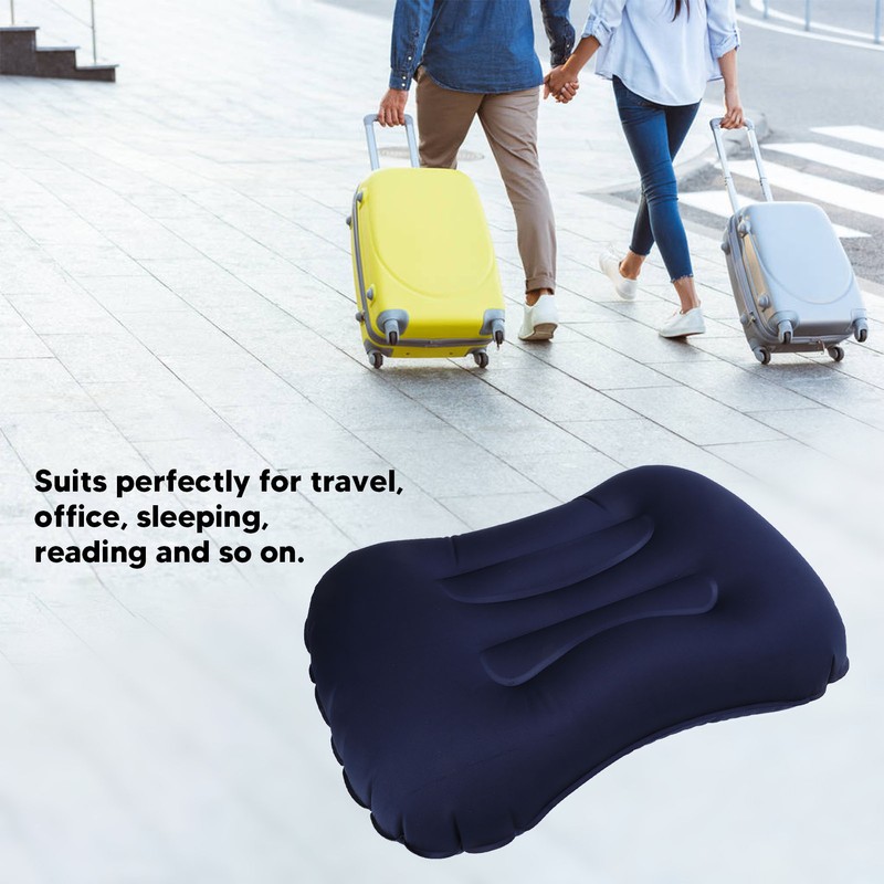 Inflatable Pillow Waist Back Cushion Auto Inflation Foldable for Travel