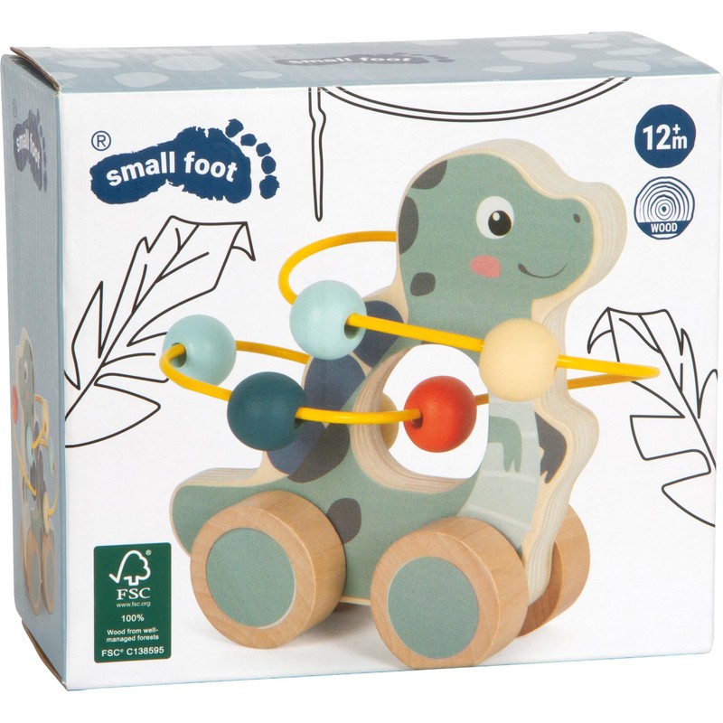 small foot Animale da trainare con percorso motricità "Dino", in