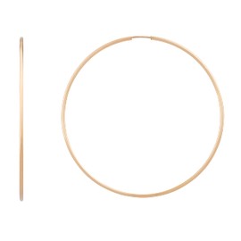 HUNTER & TROVE 925 Sterling Silver or 14K Gold Fill (Yellow or Rose) Infinity Endless Hoop Earrings, 27mm - 50mm sizes (50mm 14K Yellow Gold Fill)