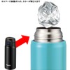 Peacock stainless steel bottle wantattimagu 0.4l Matte Black Amy –