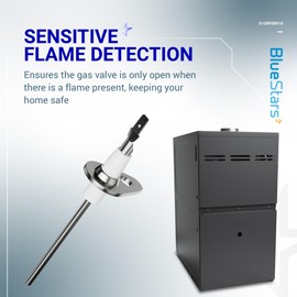 Ultra Durable 0130F00010 Flame Sensor Replacement Part by Blue Stars - Exact Fit for Goodman & Amana Furnaces - Replaces B1172606 B11726-06 20488501 P1257001F