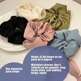 Mythya Coleteros de Satén, Ligas para Peinar el Cabello, Color Morandi Coleteros de Satén, Diadema Suave