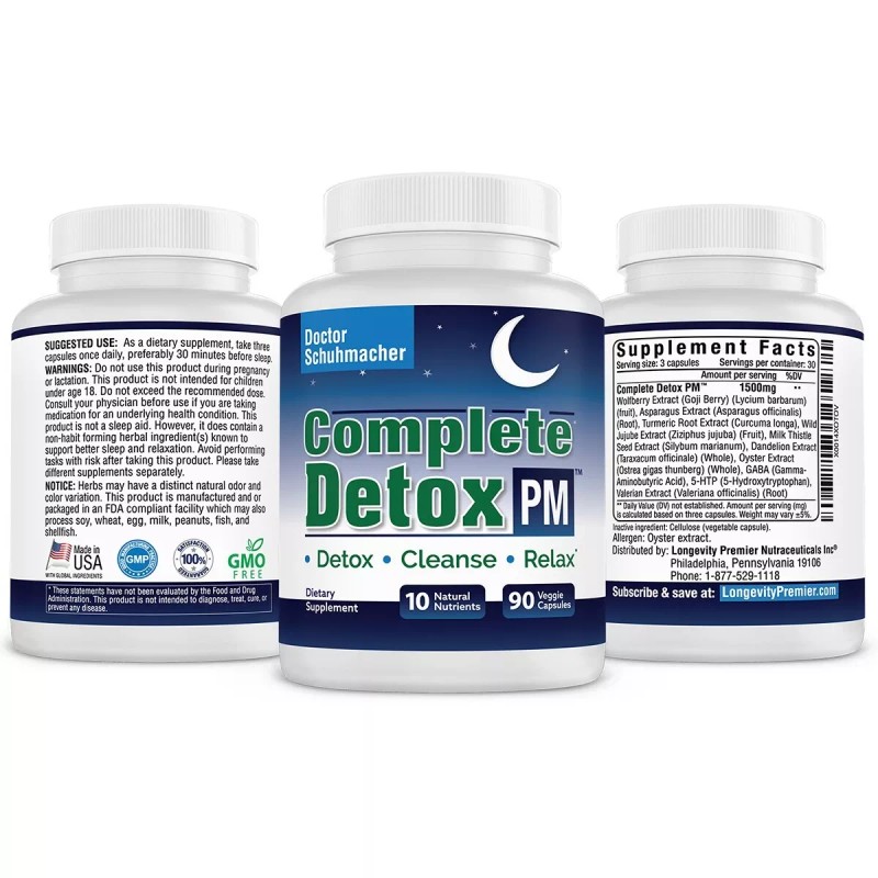 Longevity Complete Detox PM: Gentle whole body detox to boost