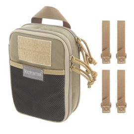 MAXPEDITION Double-Decker EDC Pocket Organizer with 3" TacTie Attachment Straps, Pack of 4, EDC Tool Pouch with MOLLE Straps (0247K, 9903K)