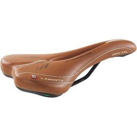 CUCUBA Montegrappa Saddle with Anti-Prostate Hole and Extra Soft Flex Polyurethane Padding for Trekking, Cross and MTB Bikes in Synthetic Leather MOD Maxx Liberty