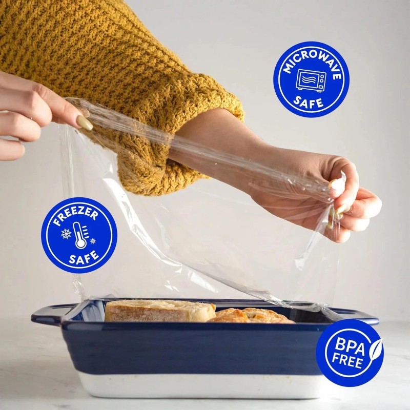 Stretch-tite premium plastic food wrap 500 sq ft 2 pack